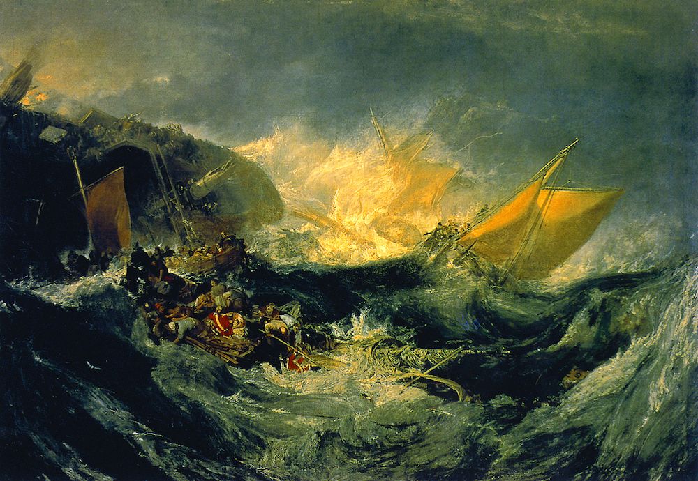 J. M. W. Turner, The Wreck of a Transport Ship, c. 1810